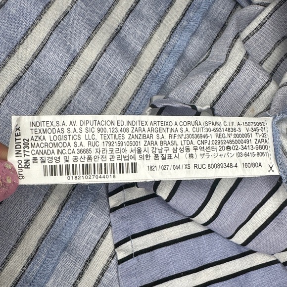 Zara A-Line Skirt in Blue and White Stripes Women’s XS - Picture 8 of 12